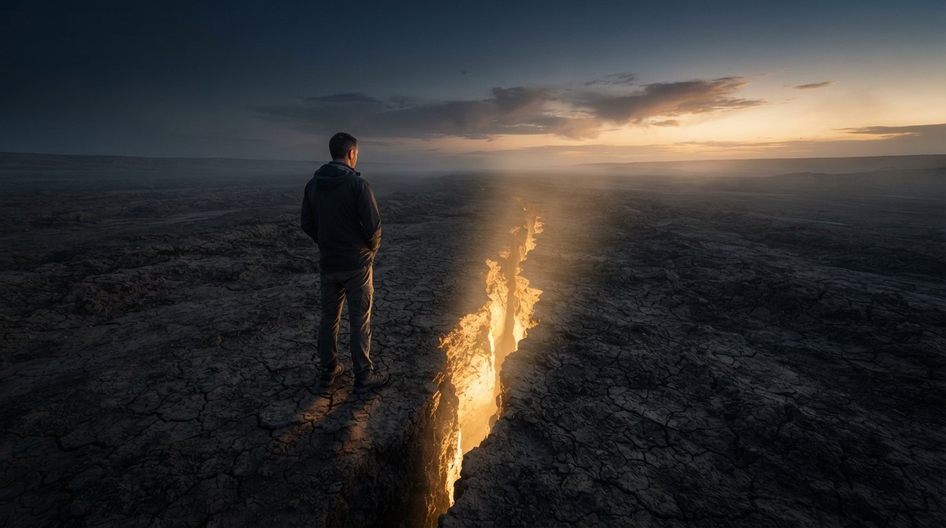 Man_observing_glowing_earth_crack_20261004094120 Man_observing_glowing_earth_crack_20261004094120